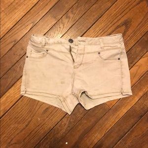 High Waisted Khaki Shorts